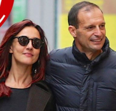 Ambra Angiolini with her boyfriend Massimiliano Allegri.